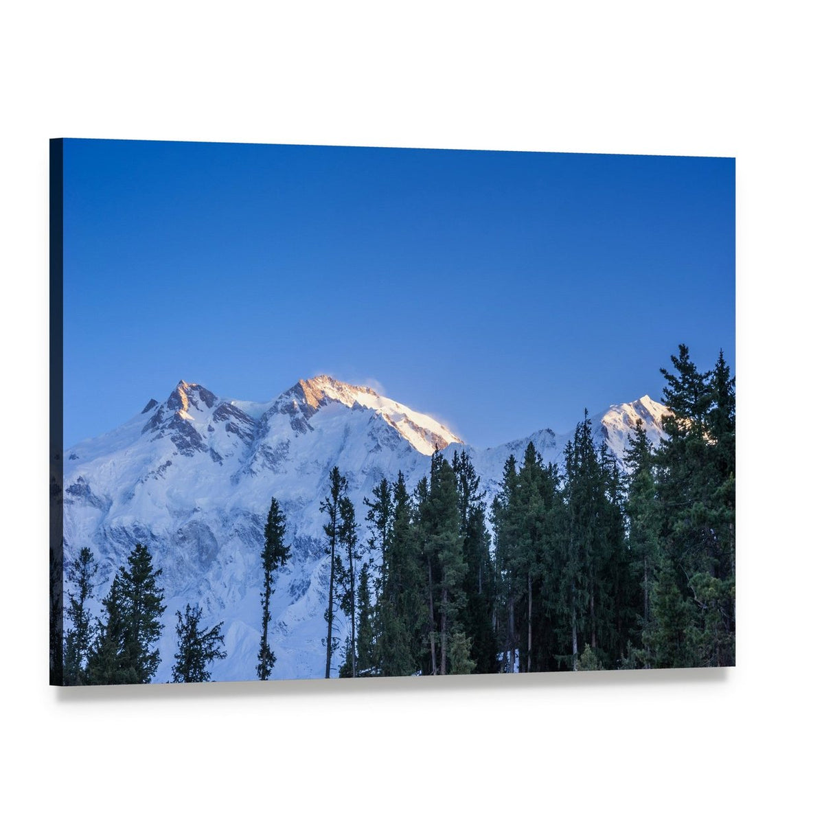 Mountain Peak Sunrise in Northern Pakistan Canvas Wall Art, single panel gallery wrapped canvas, angled product view