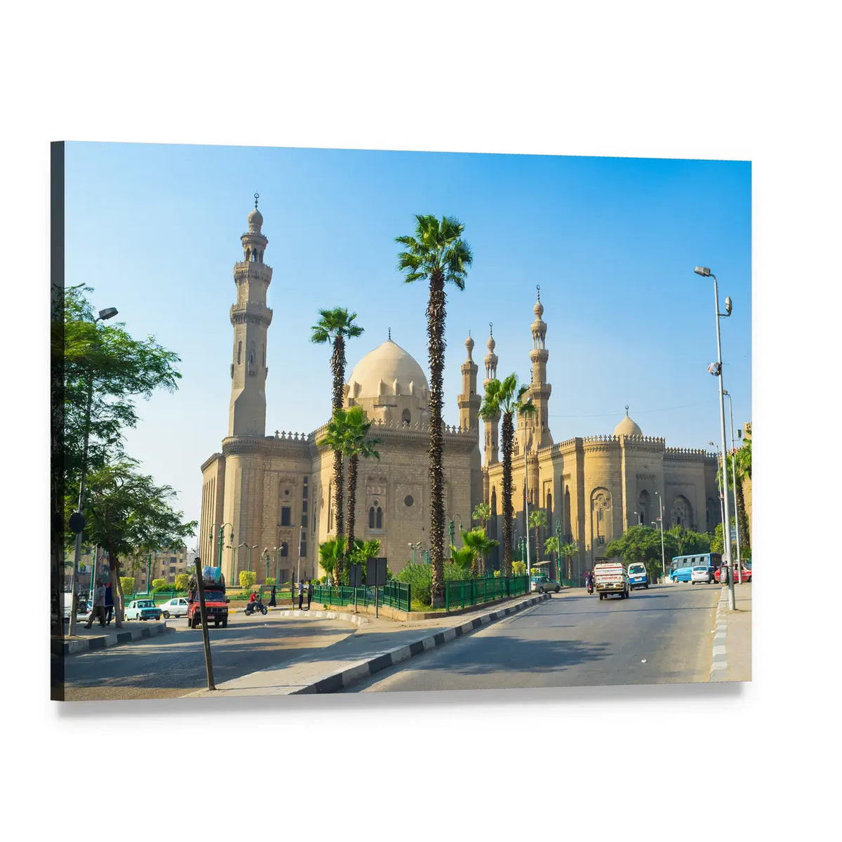 Mosque of Sultan Hassan Canvas Wall Art, single panel gallery wrapped canvas, angled product view