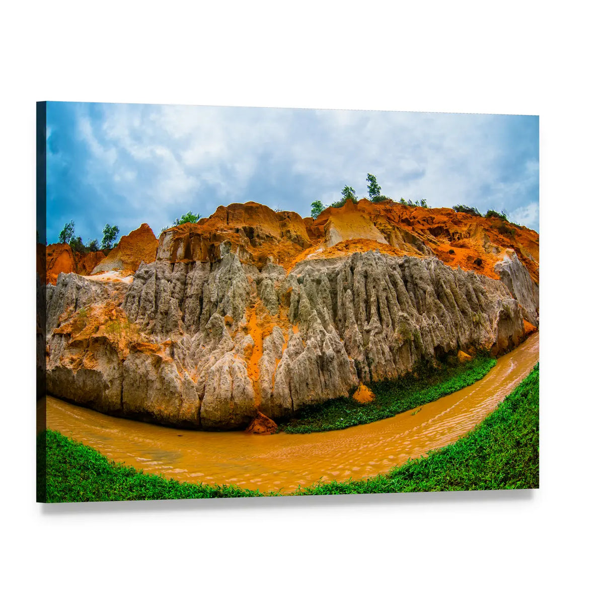 Fairy Stream in Vietnam Canvas Wall Art, single panel gallery wrapped canvas, angled product view