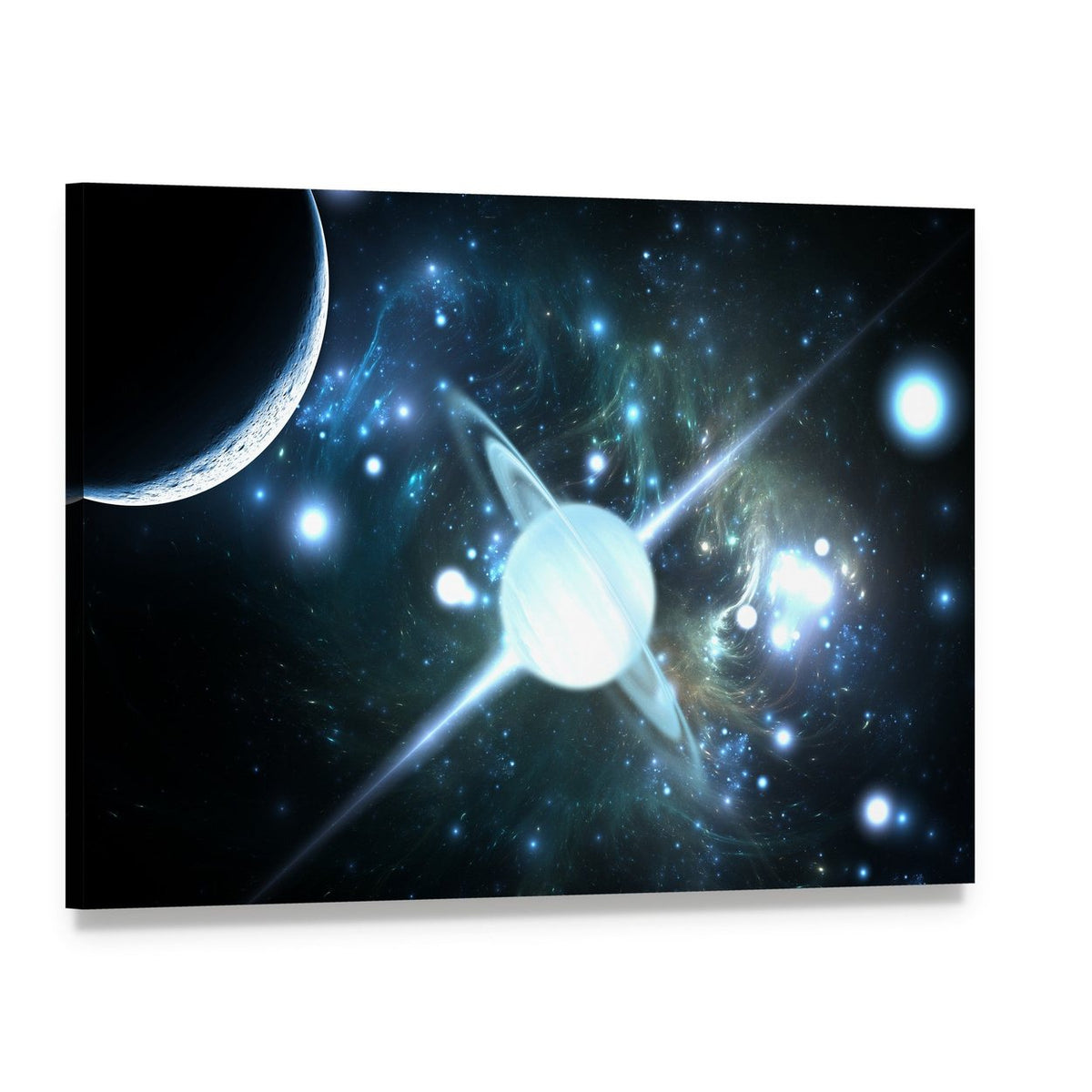 Rotating Neutron Star Canvas Wall Art, single panel gallery wrapped canvas, angled product view