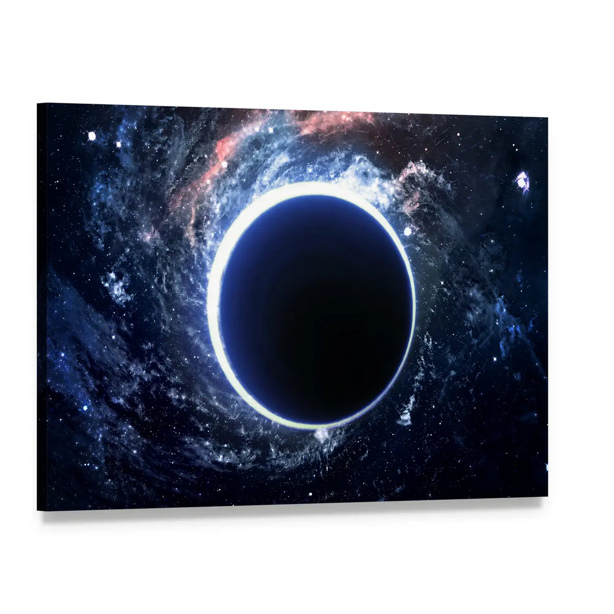 Supermassive Black Hole Canvas Wall Art, single panel gallery wrapped canvas, angled product view