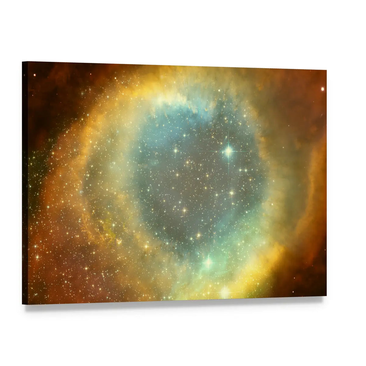 Nebula and Star Field Canvas Wall Art, single panel gallery wrapped canvas, angled product view