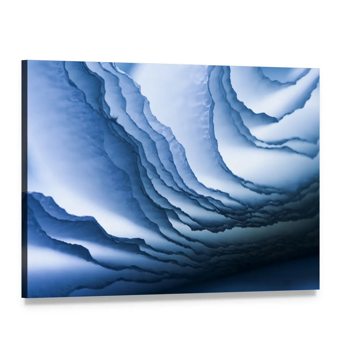 Deep Sea Wave Composition Canvas Wall Art, single panel gallery wrapped canvas, angled product view