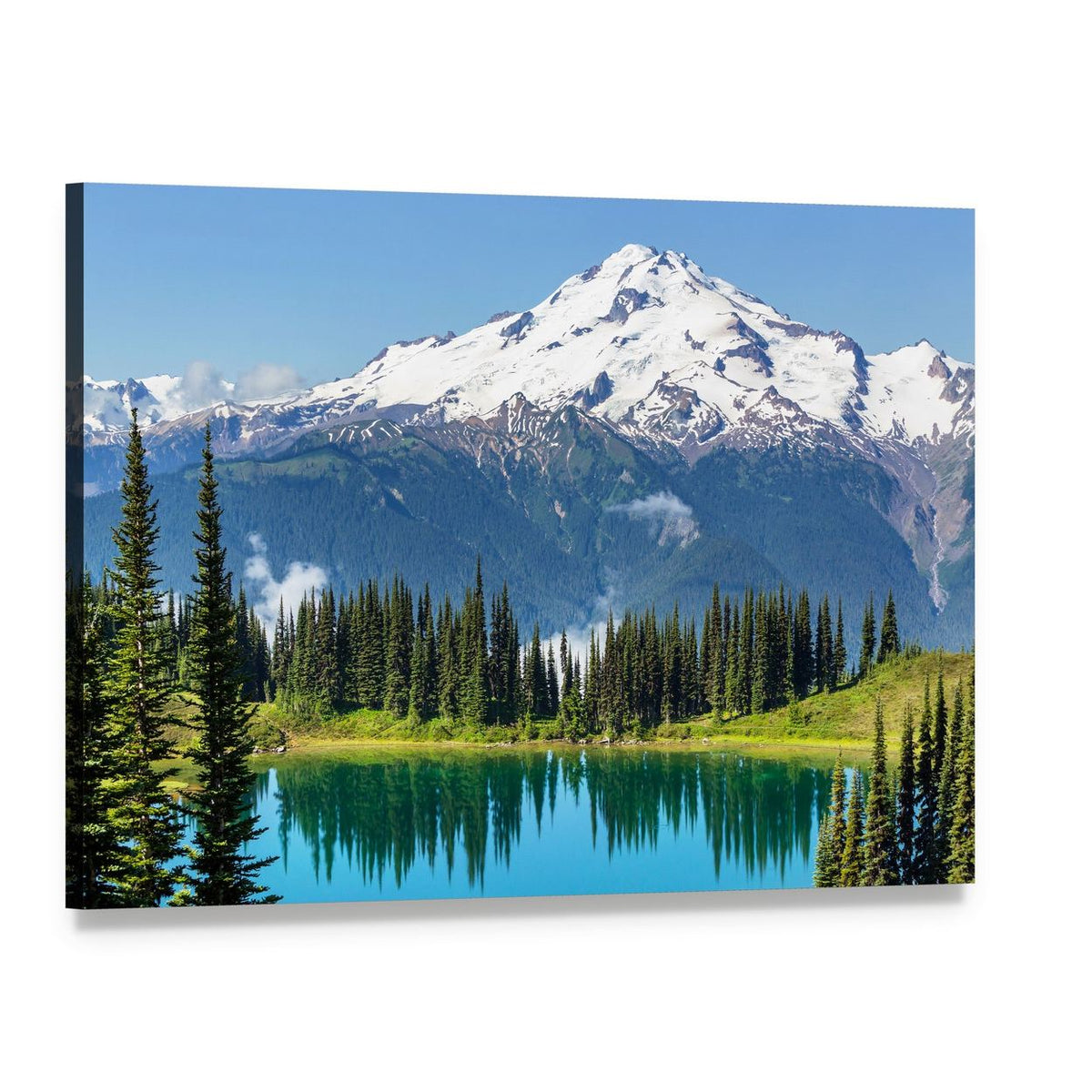 Glacier Peak in Washington Canvas Wall Art, single panel gallery wrapped canvas, angled product view