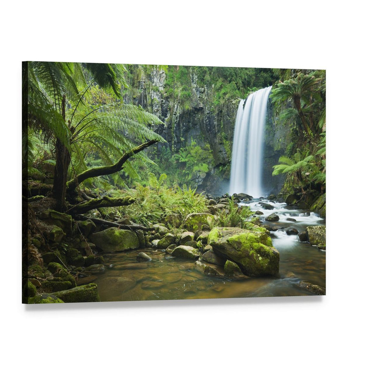 Hopetoun Falls Australia Canvas Wall Art, single panel gallery wrapped canvas, angled product view