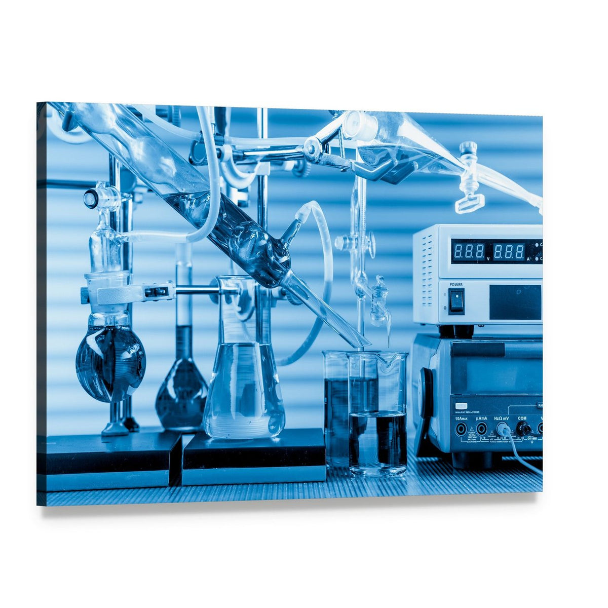 Physical Chemistry Lab Equipment Canvas Wall Art, single panel gallery wrapped canvas, angled product view