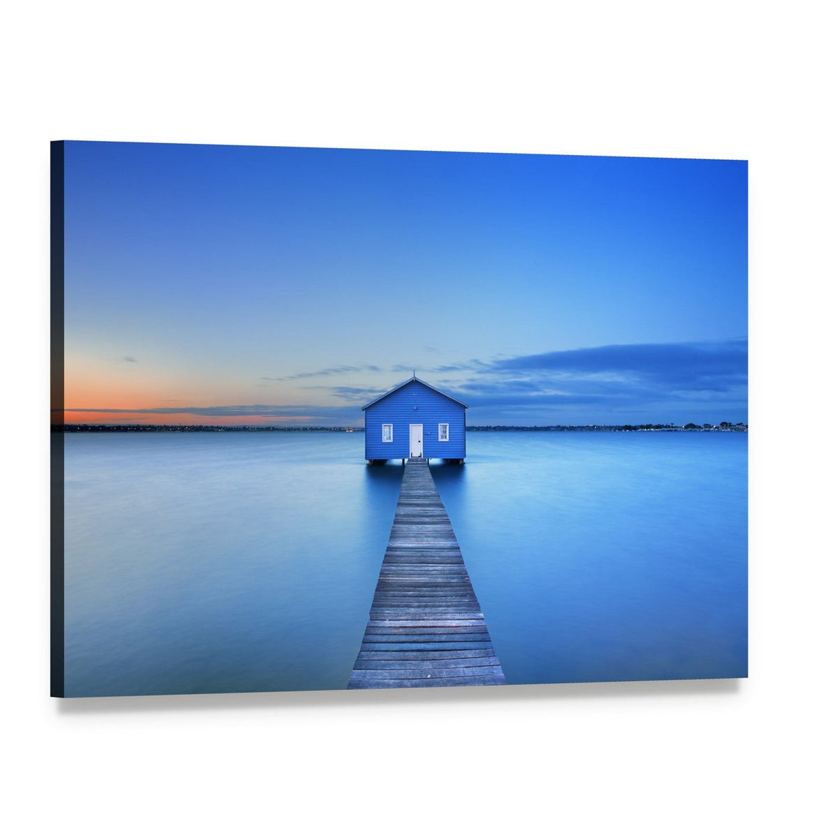 Sunrise Over Matilda Bay Canvas Wall Art, single panel gallery wrapped canvas, angled product view