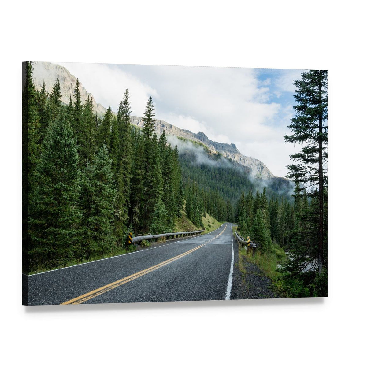 Beartooth Highway Mountain Road, Montana Canvas Wall Art, single panel gallery wrapped canvas, angled product view