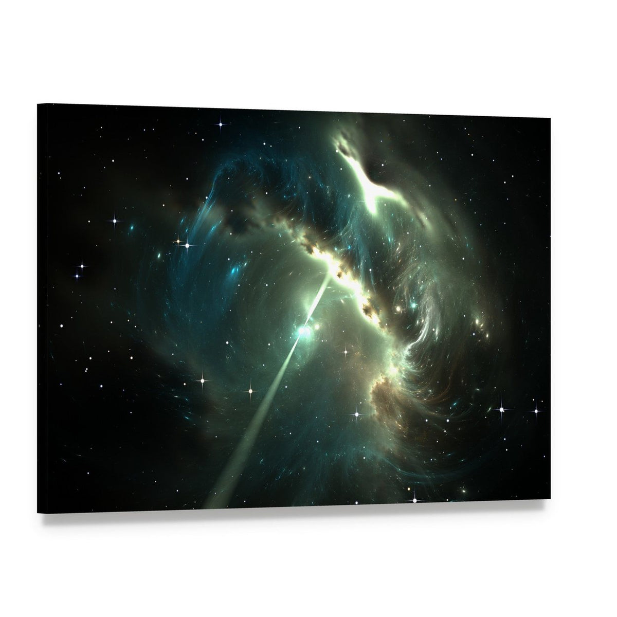 Pulsar in the Nebula Canvas Wall Art, single panel gallery wrapped canvas, angled product view