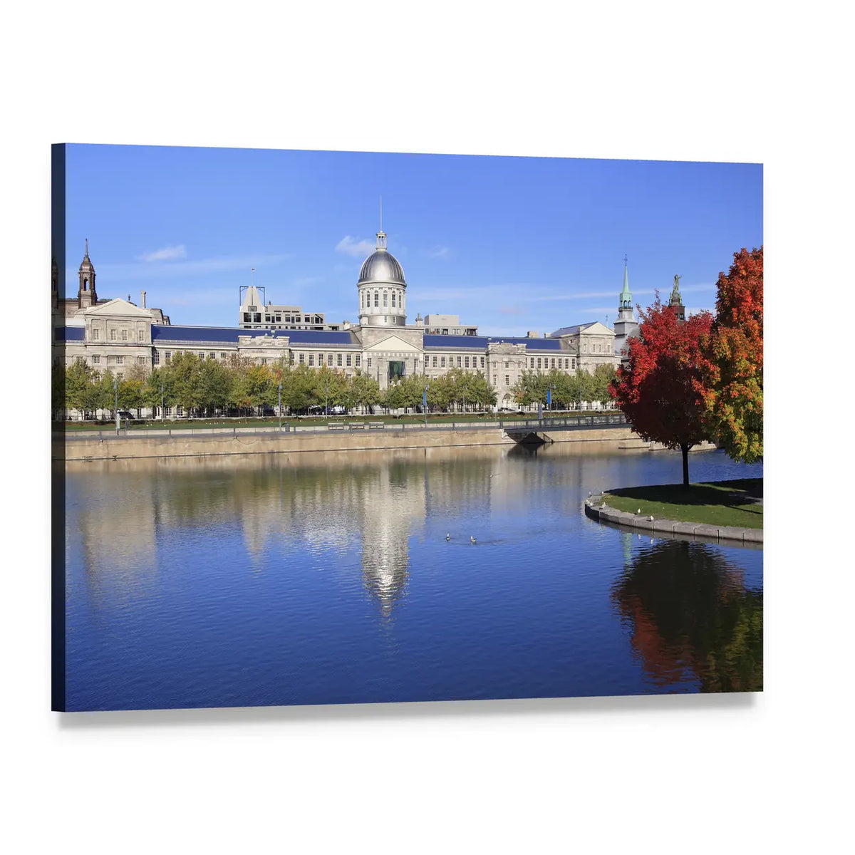 Marche Bonsecours, Montreal Canvas Wall Art, single panel gallery wrapped canvas, angled product view