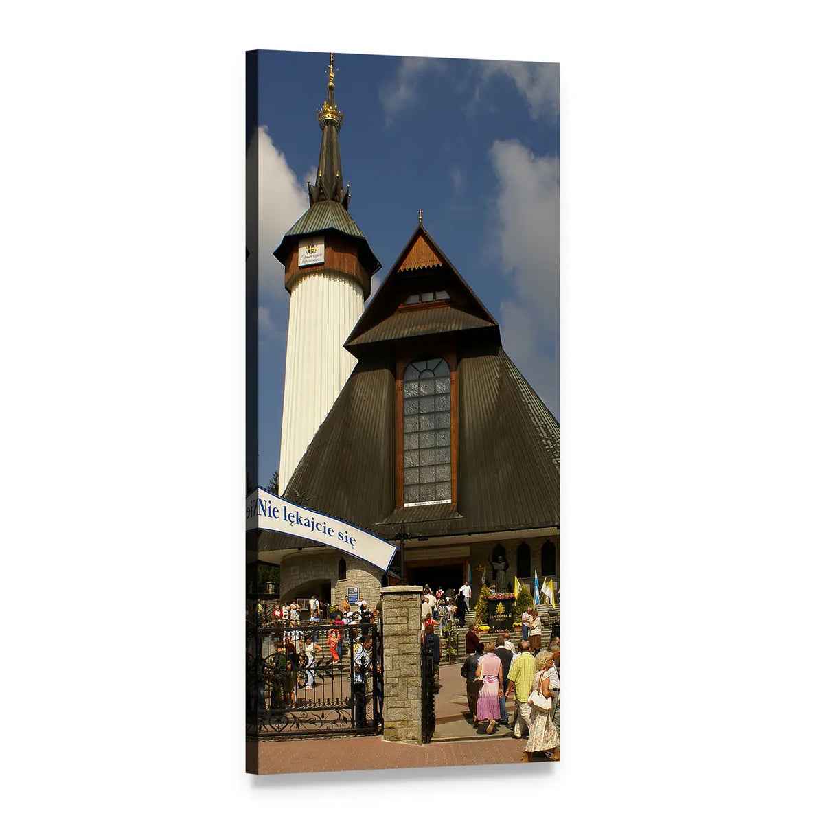 Pallottine Church in Poland Vertical Canvas Wall Art, 1 panel 1 Vertical layout gallery wrapped canvas set, angled product view