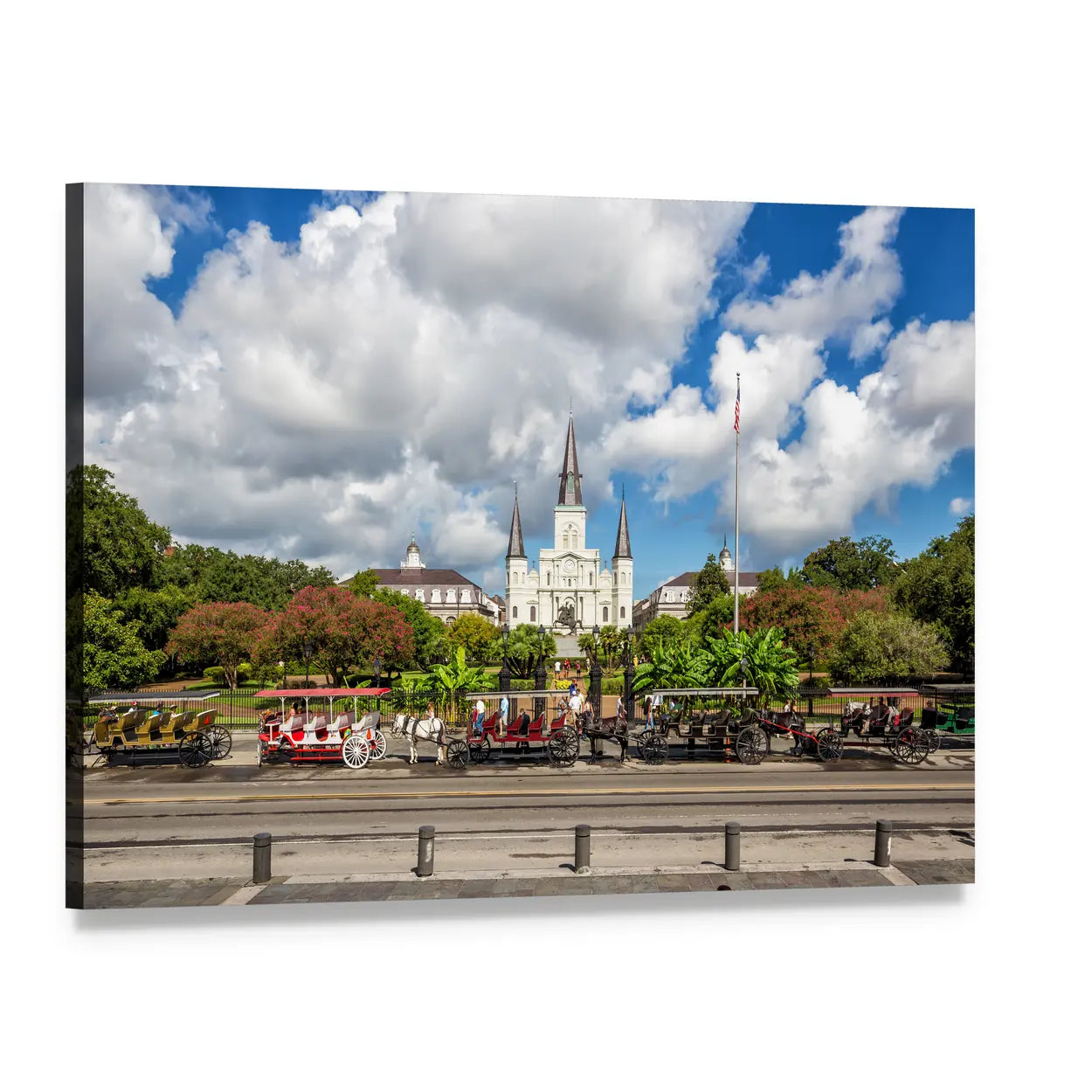 St. Louis Cathedral in the French Quarter Canvas Wall Art, single panel gallery wrapped canvas, angled product view