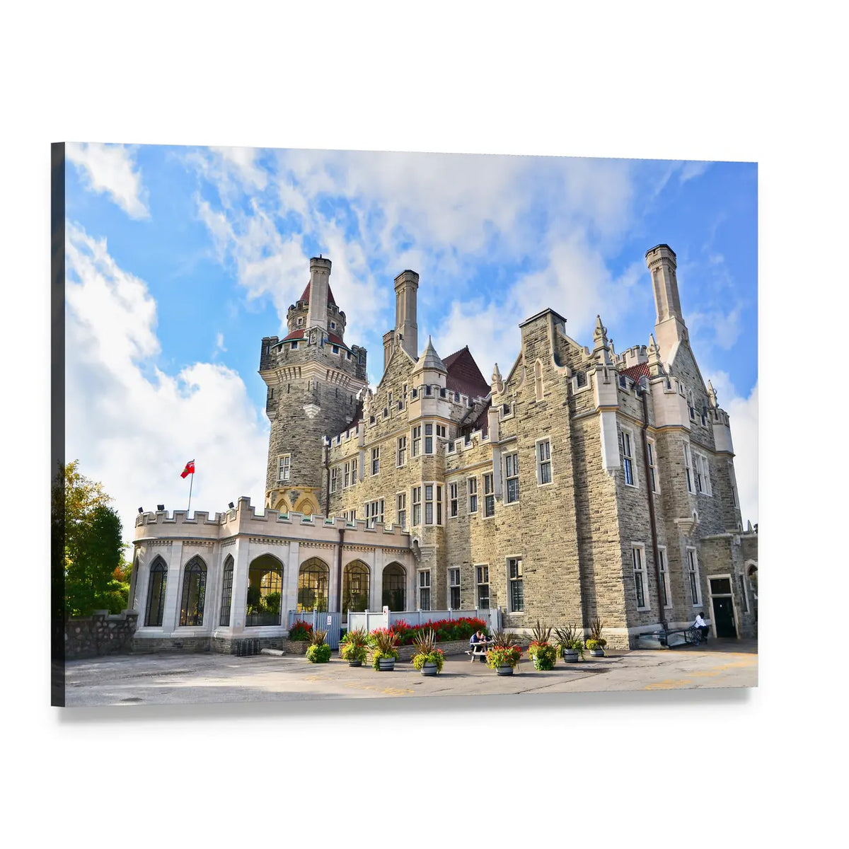 Casa Loma Stone Castle Toronto Canvas Wall Art, single panel gallery wrapped canvas, angled product view