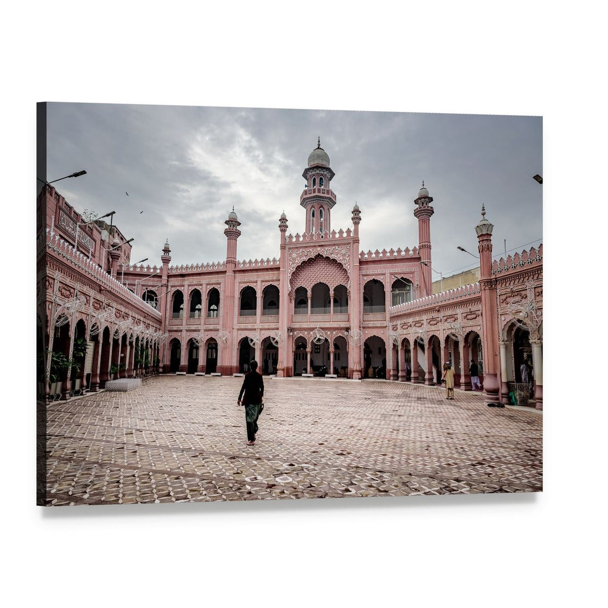 Sunehri Mosque in Peshawar Canvas Wall Art, single panel gallery wrapped canvas, angled product view