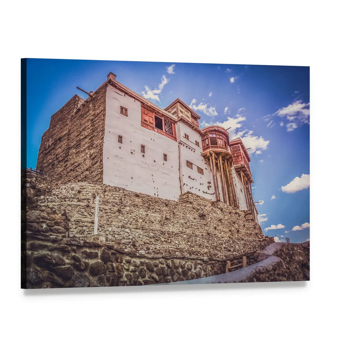 Baltit Fort in Hunza Canvas Wall Art, single panel gallery wrapped canvas, angled product view