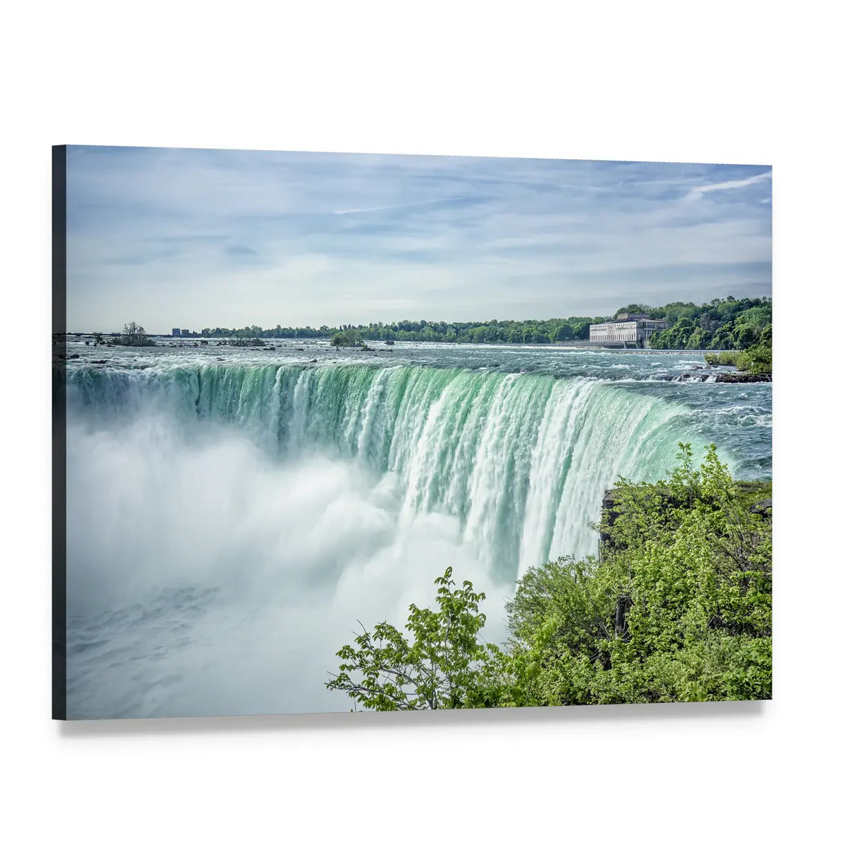 Niagara Falls From The Canadian Side Canvas Wall Art, single panel gallery wrapped canvas, angled product view