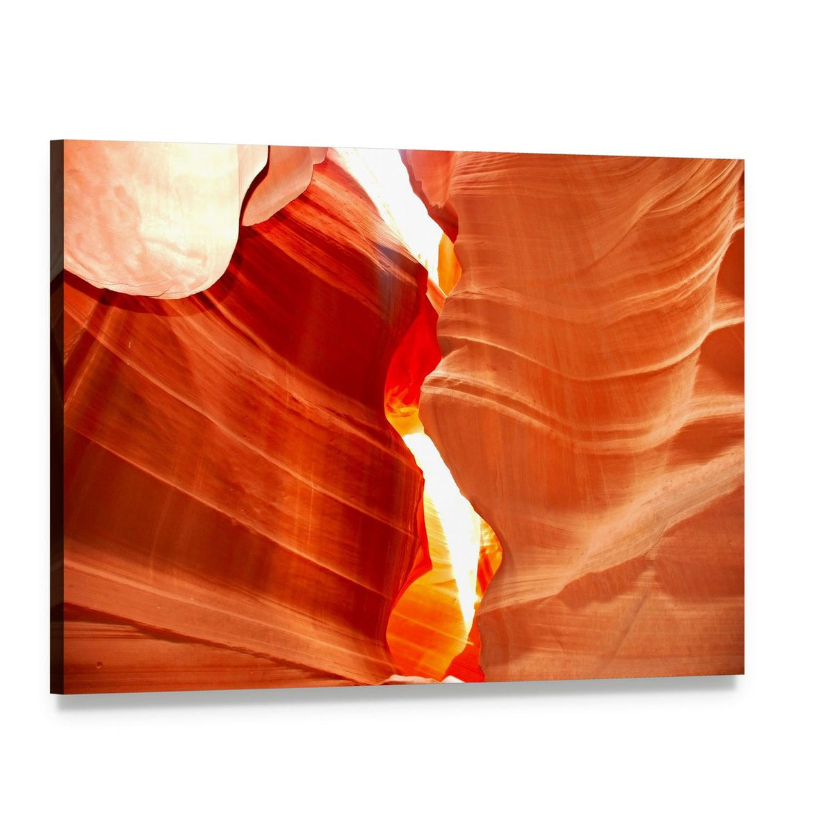 Antelope Canyon Canvas Wall Art, single panel gallery wrapped canvas, angled product view