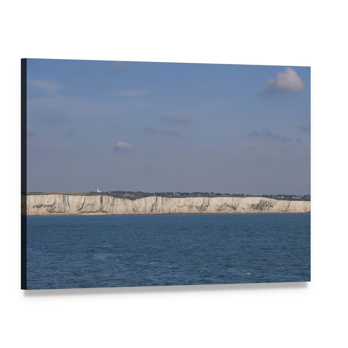 Seven Sisters Chalk Cliffs Canvas Wall Art, single panel gallery wrapped canvas, angled product view