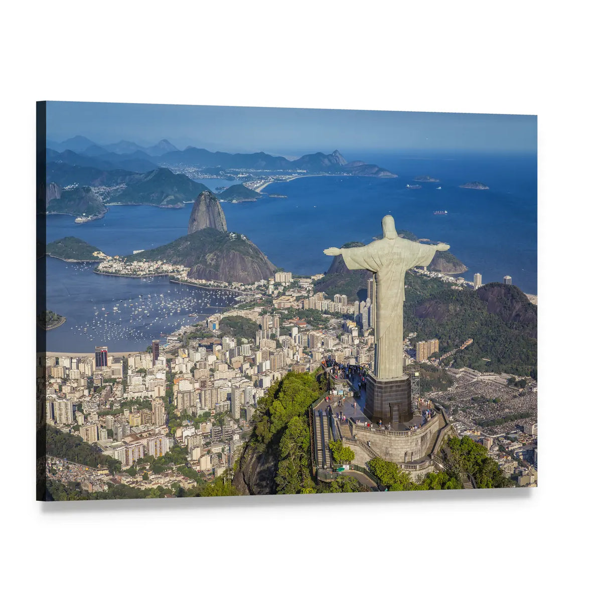 Botafogo Bay, Rio De Janeiro Canvas Wall Art, single panel gallery wrapped canvas, angled product view