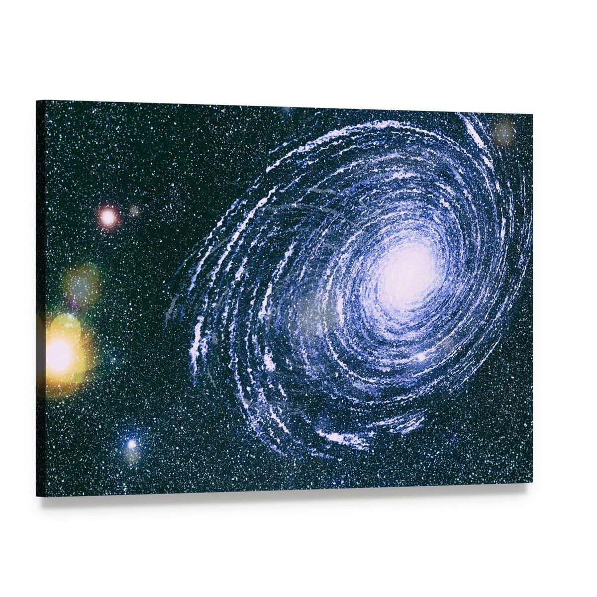 Starry Outer Space Canvas Wall Art, single panel gallery wrapped canvas, angled product view