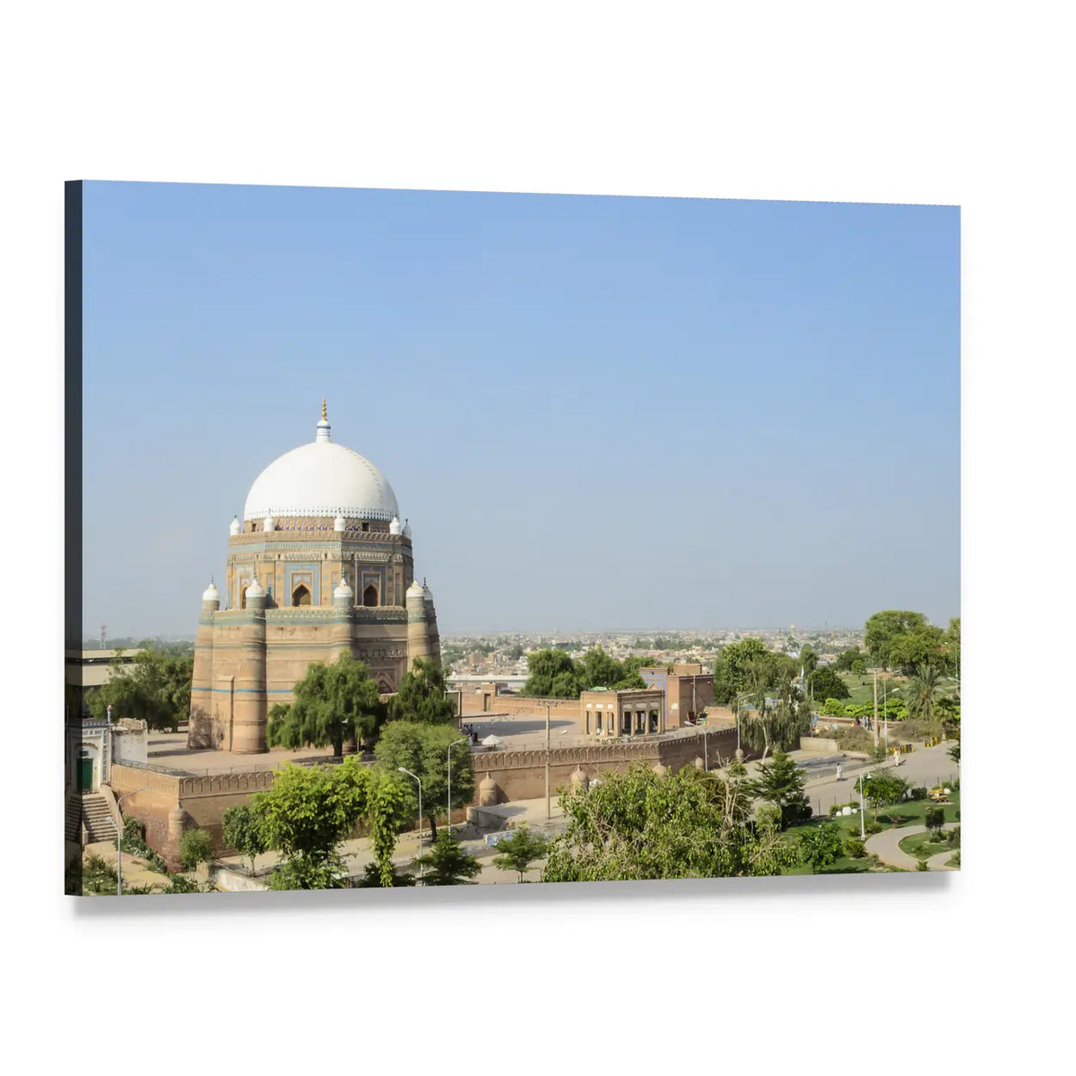 Tomb of Shah Rukn-e-alam, Multan Canvas Wall Art, single panel gallery wrapped canvas, angled product view