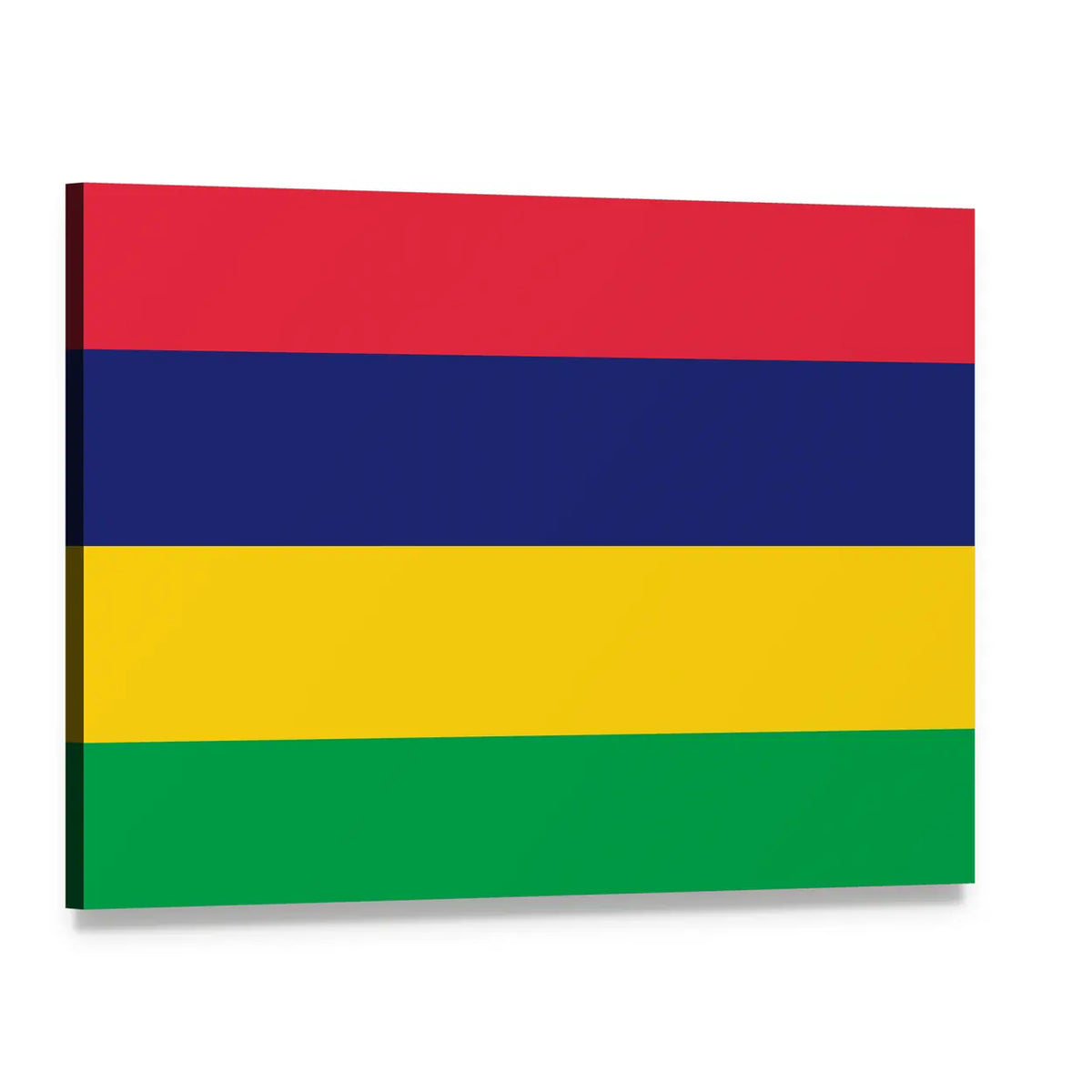 Flag of Mauritius Canvas Wall Art, single panel gallery wrapped canvas, angled product view