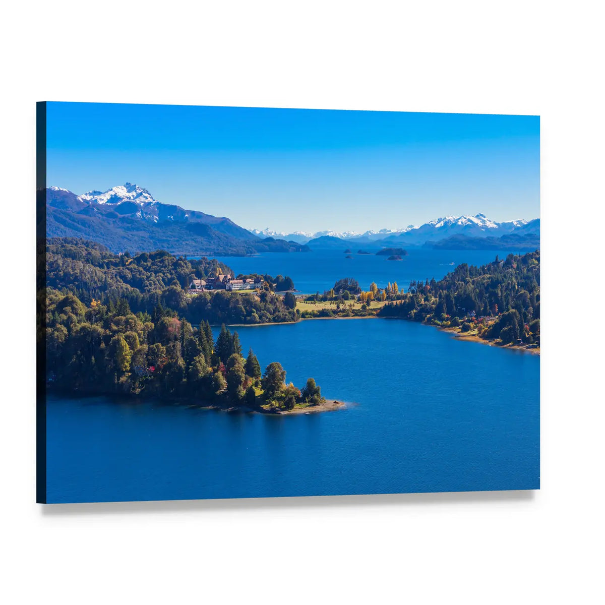 Lake Nahuel Huapi, Argentina Canvas Wall Art, single panel gallery wrapped canvas, angled product view