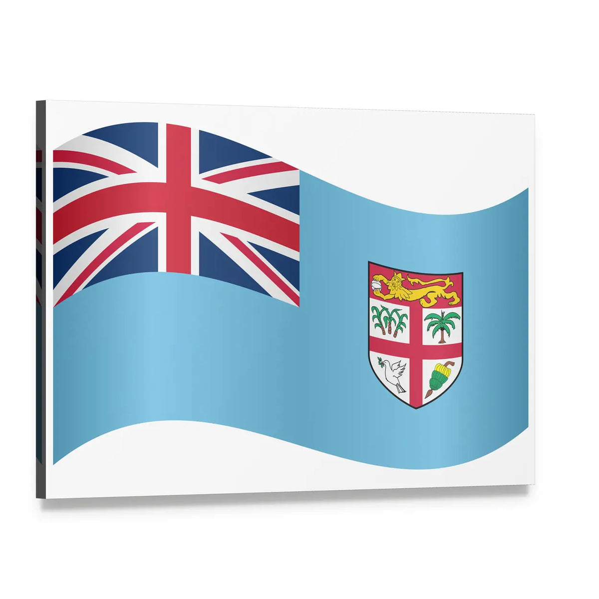 Fijian National Flag Canvas Wall Art, single panel gallery wrapped canvas, angled product view