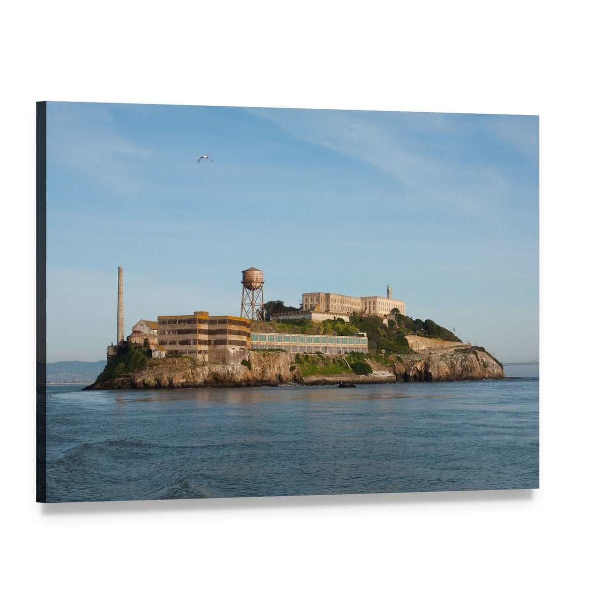 Alcatraz Island, San Francisco Canvas Wall Art, single panel gallery wrapped canvas, angled product view