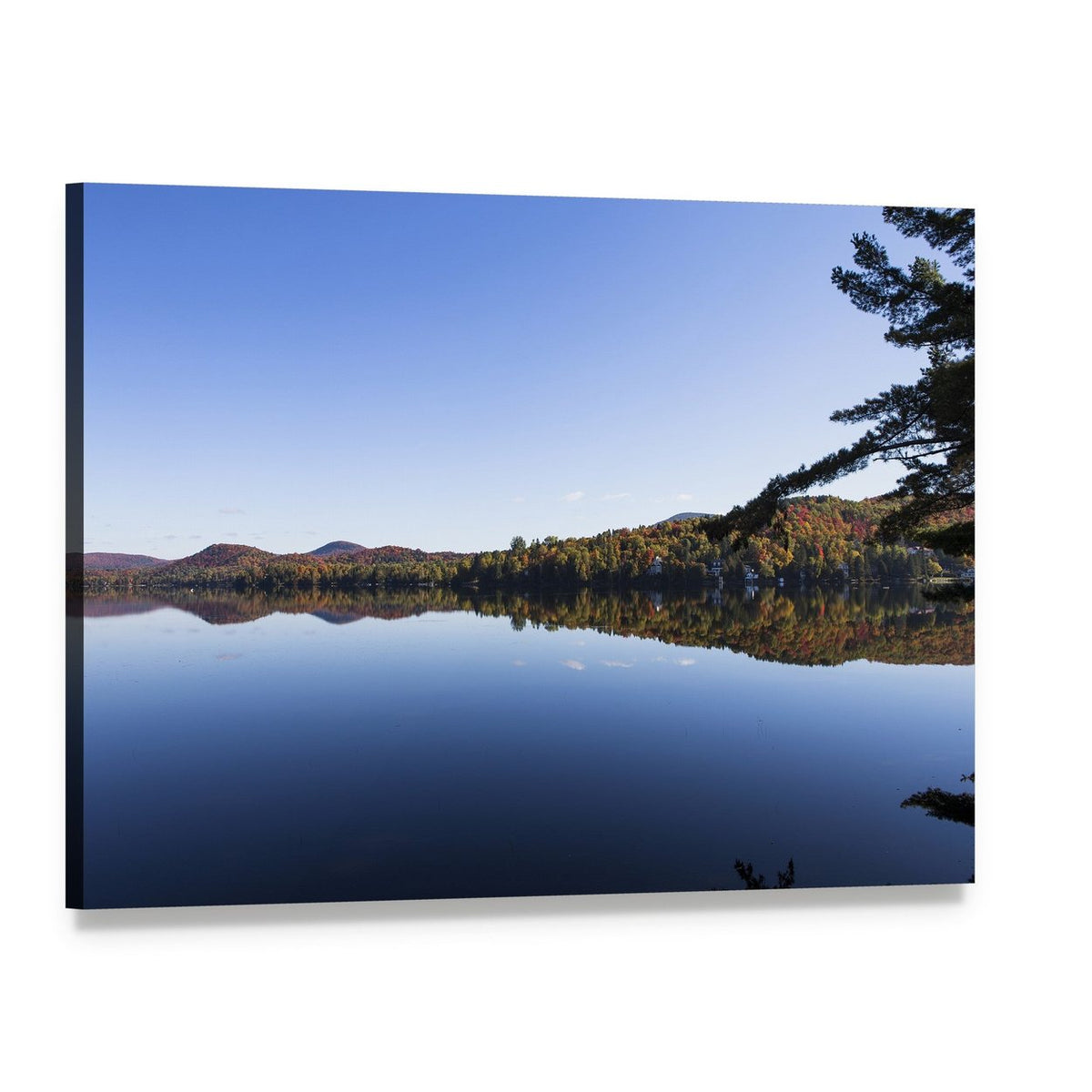 Lake Superieur View in Quebec Canvas Wall Art, single panel gallery wrapped canvas, angled product view