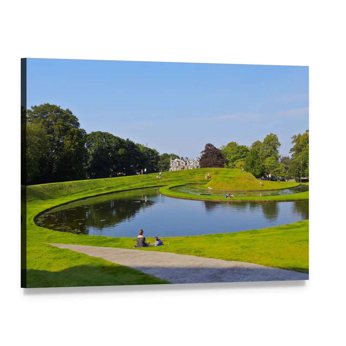 Scottish National Gallery Garden Canvas Wall Art, single panel gallery wrapped canvas, angled product view
