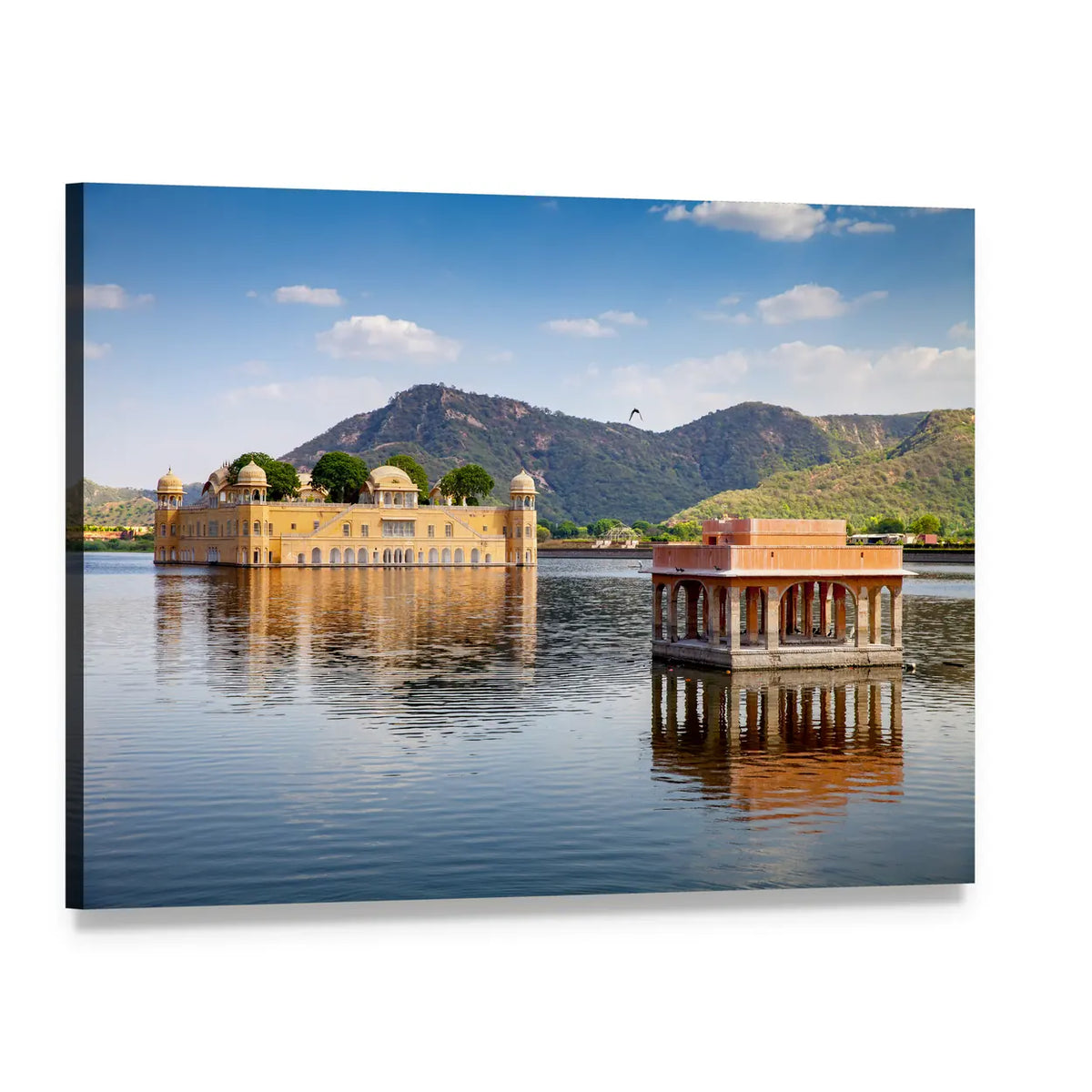 Jal Mahal on Man Sagar Lake Canvas Wall Art, single panel gallery wrapped canvas, angled product view