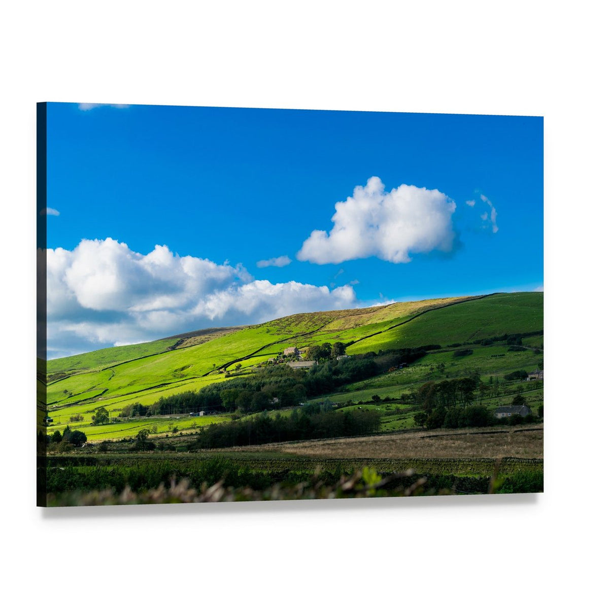 Forest of Bowland Canvas Wall Art, single panel gallery wrapped canvas, angled product view