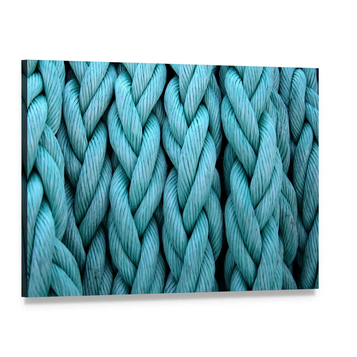 Rope on a Boat Canvas Wall Art, single panel gallery wrapped canvas, angled product view