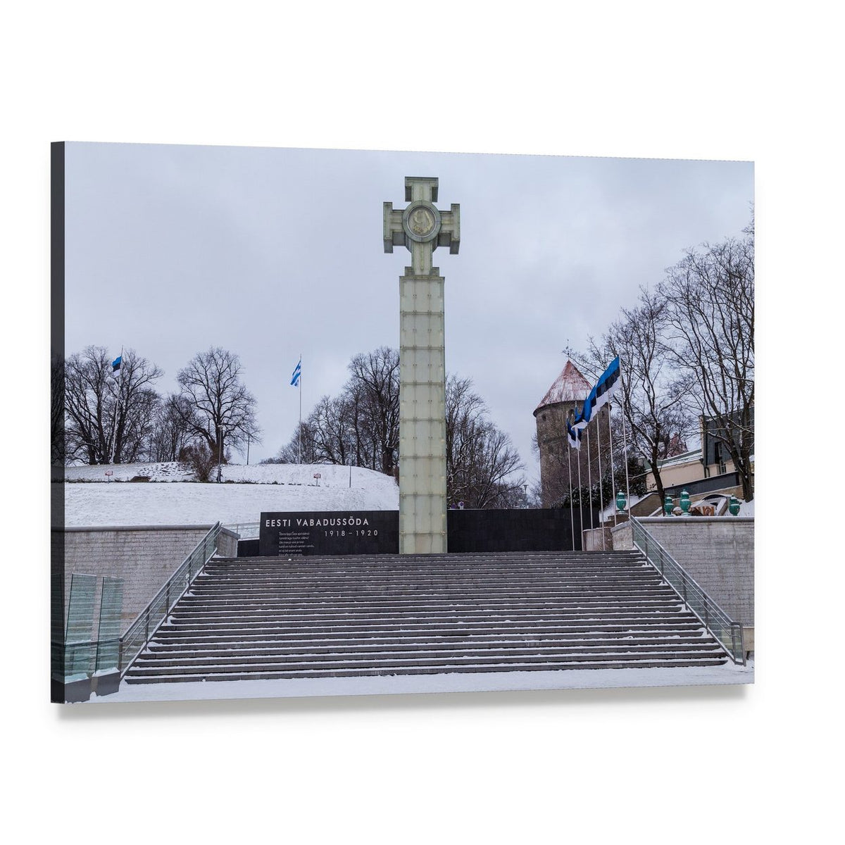 War of Independence Victory Column Canvas Wall Art, single panel gallery wrapped canvas, angled product view