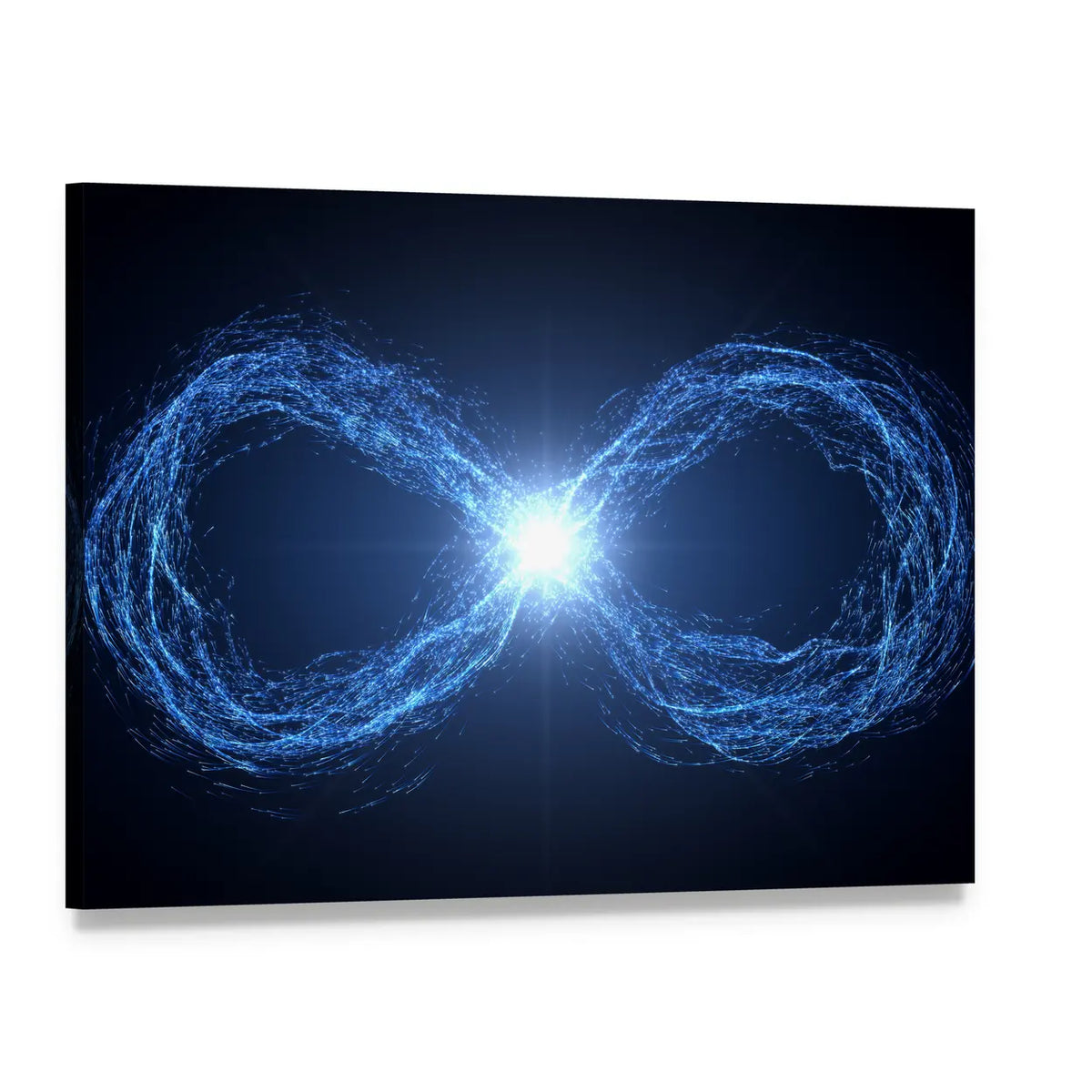 Loop of Moving Energy Canvas Wall Art, single panel gallery wrapped canvas, angled product view