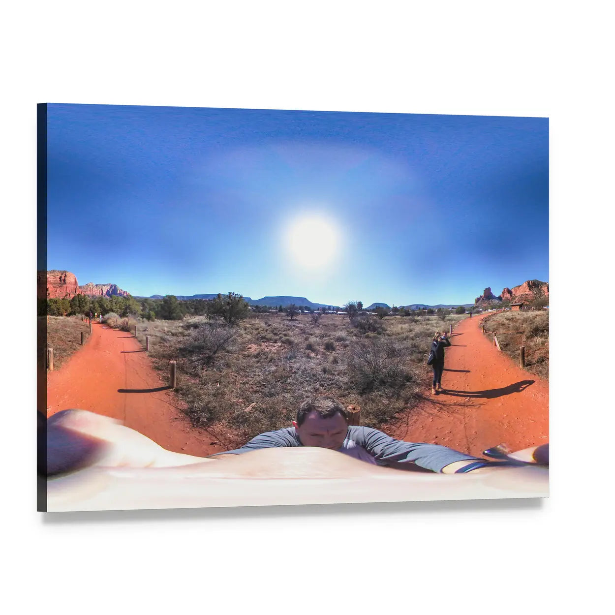 Bell Rock Red Dirt Trail Canvas Wall Art, single panel gallery wrapped canvas, angled product view