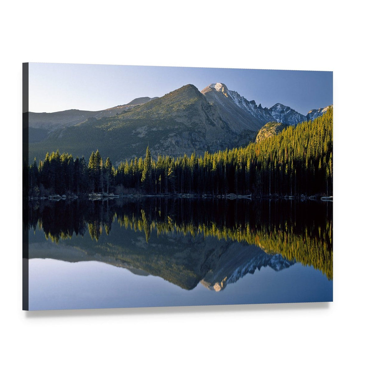 Sunrise at Bear Lake in National Park Canvas Wall Art, single panel gallery wrapped canvas, angled product view