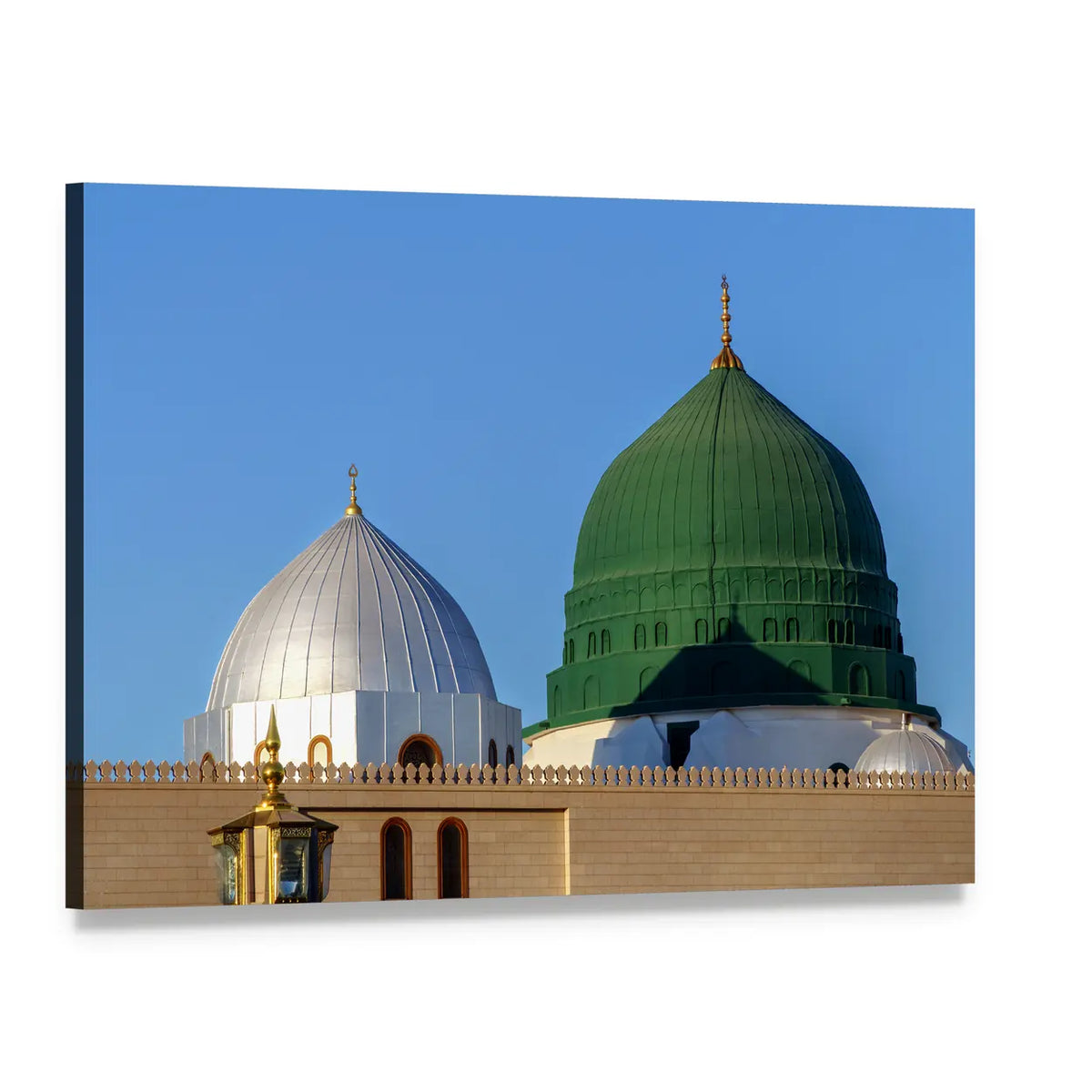 Holy Mosque in Medina Canvas Wall Art, single panel gallery wrapped canvas, angled product view