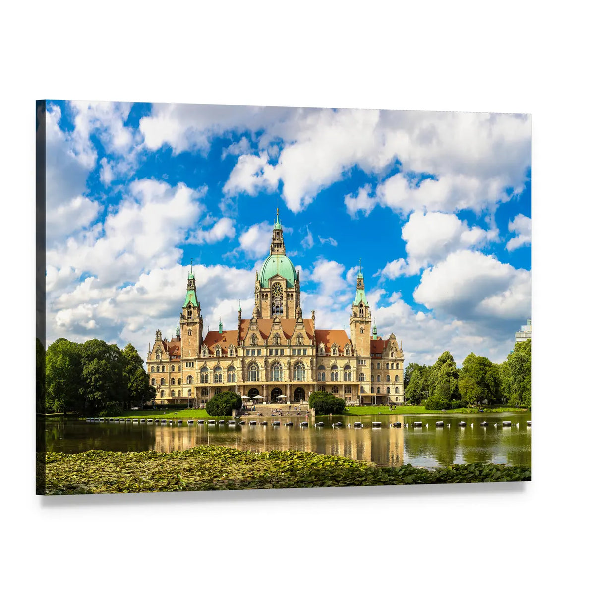 New City Hall Hanover Canvas Wall Art, single panel gallery wrapped canvas, angled product view