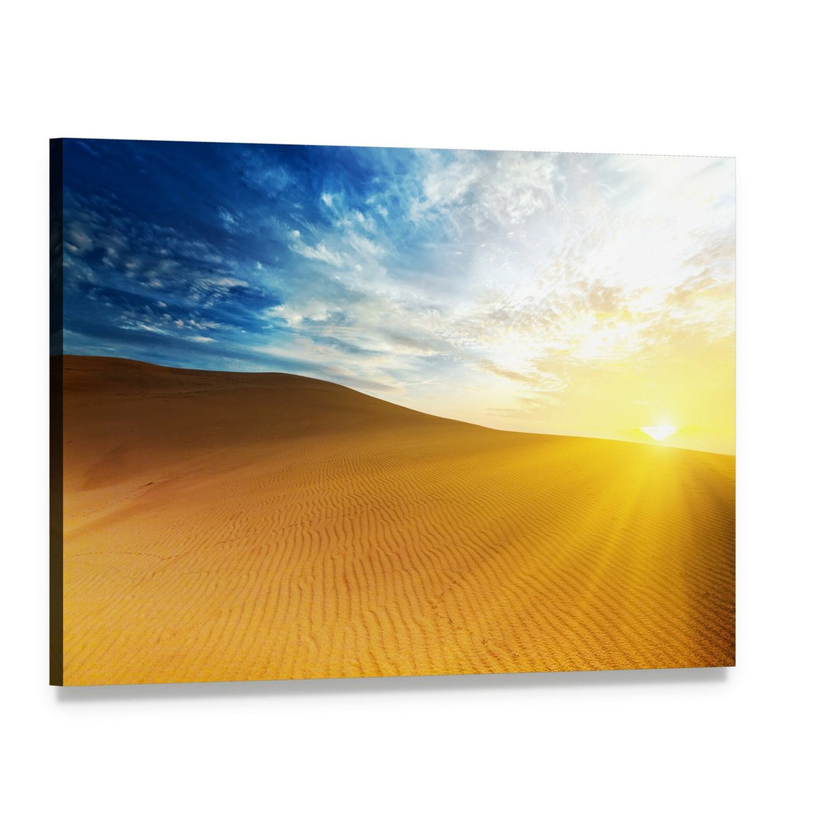 Sandy Desert at Sunrise in Vietnam Canvas Wall Art, single panel gallery wrapped canvas, angled product view