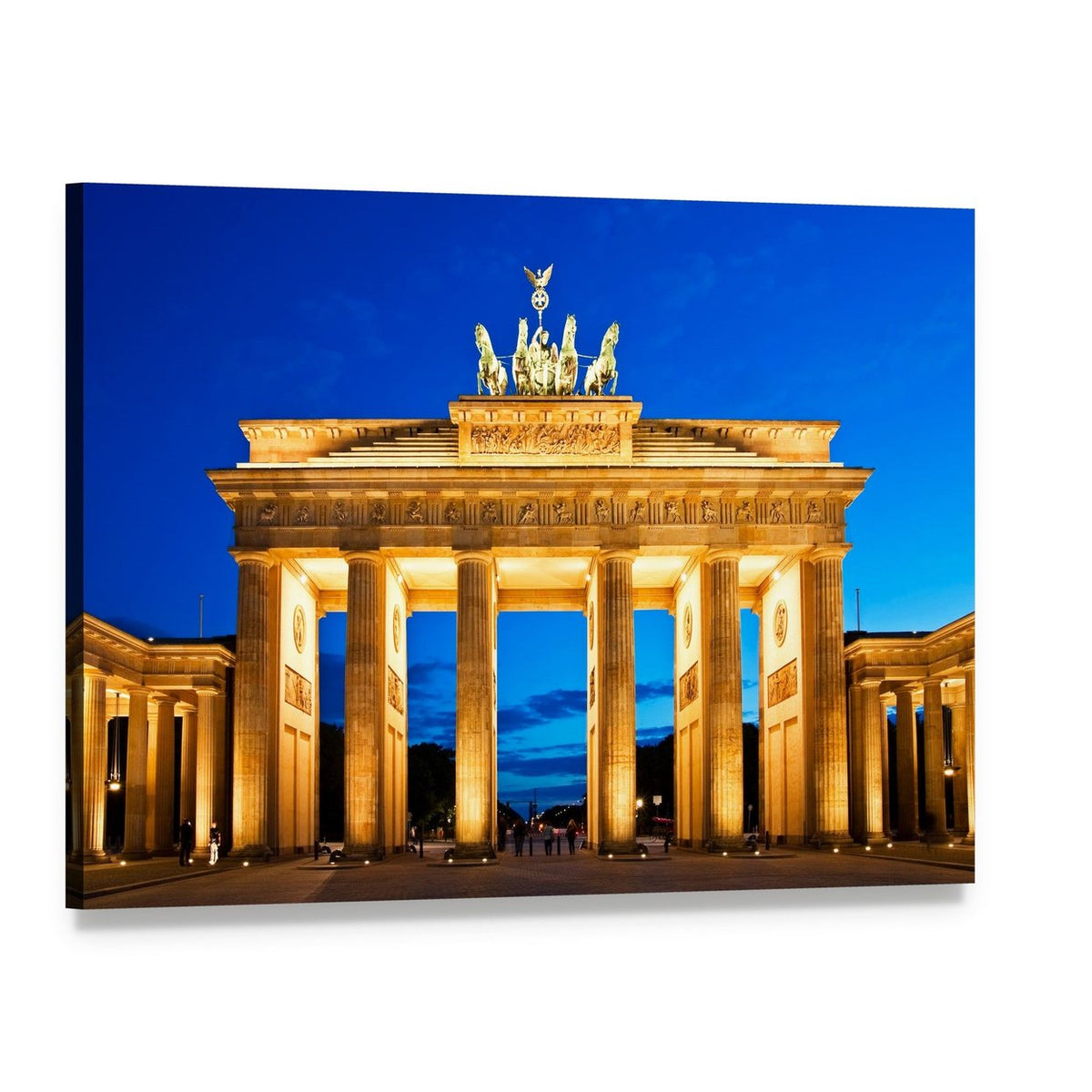 Brandenburg Gate at Dusk, Berlin Canvas Wall Art, single panel gallery wrapped canvas, angled product view