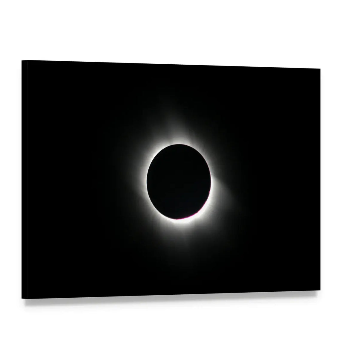 Total Solar Eclipse In Cappadocia Turkey Canvas Wall Art, single panel gallery wrapped canvas, angled product view