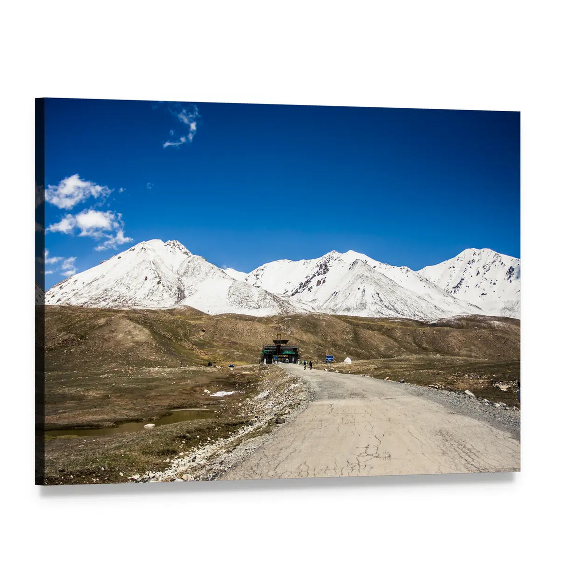 Karakoram Mountain Range Canvas Wall Art, single panel gallery wrapped canvas, angled product view