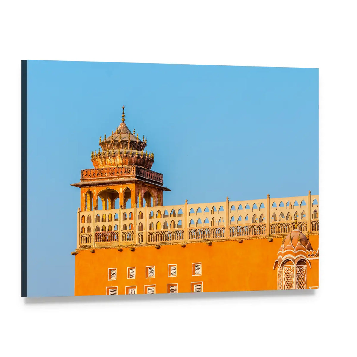 Hawa Mahal Jaipur Canvas Wall Art, single panel gallery wrapped canvas, angled product view