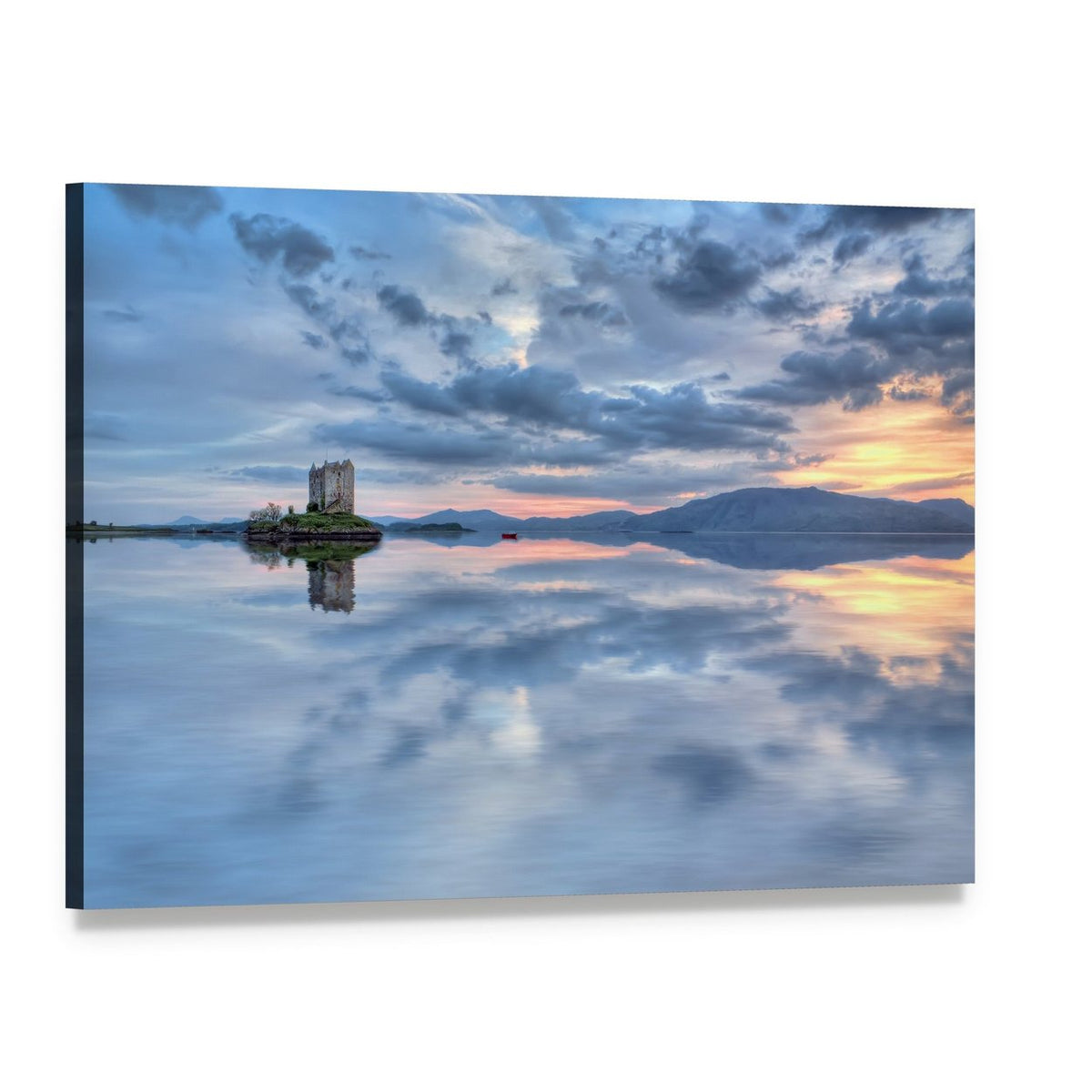 Stalker Castle in Scotland Canvas Wall Art, single panel gallery wrapped canvas, angled product view