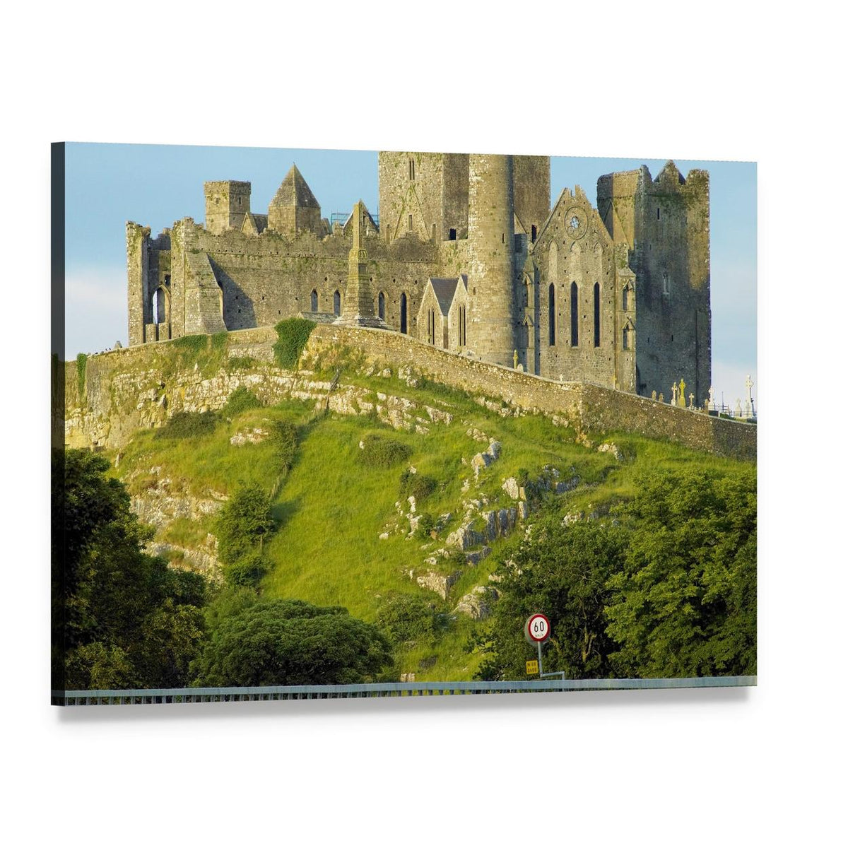 Rock of Cashel, County Tipperary Canvas Wall Art, single panel gallery wrapped canvas, angled product view