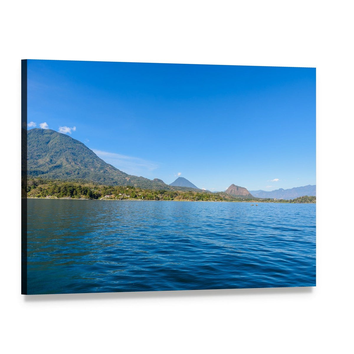 Shore of San Lucas Toliman, Lake Atitlan Canvas Wall Art, single panel gallery wrapped canvas, angled product view