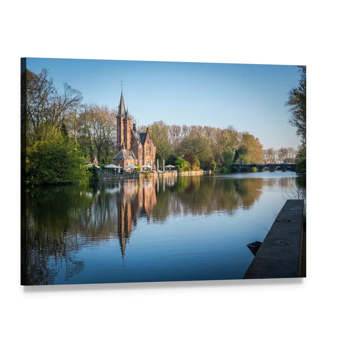 Minnewater Castle Canvas Wall Art, single panel gallery wrapped canvas, angled product view