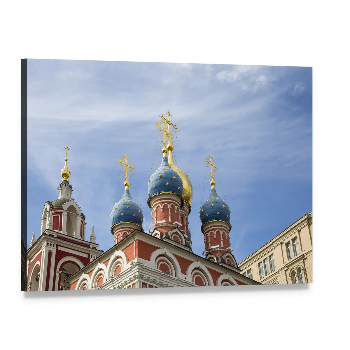 Varvarka Street Cathedrals and Churches Canvas Wall Art, single panel gallery wrapped canvas, angled product view